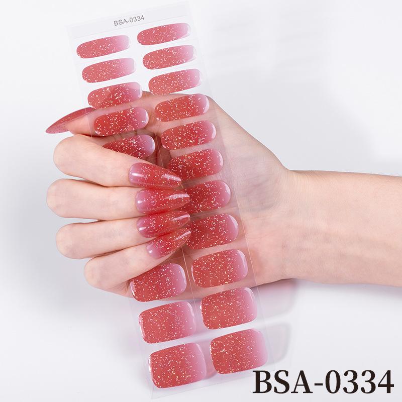 Gel Nail Sticker Waterproof Leopard Print Bronzing Free Baking Lamp Gel Nail Sticker Full Sticker UV Free