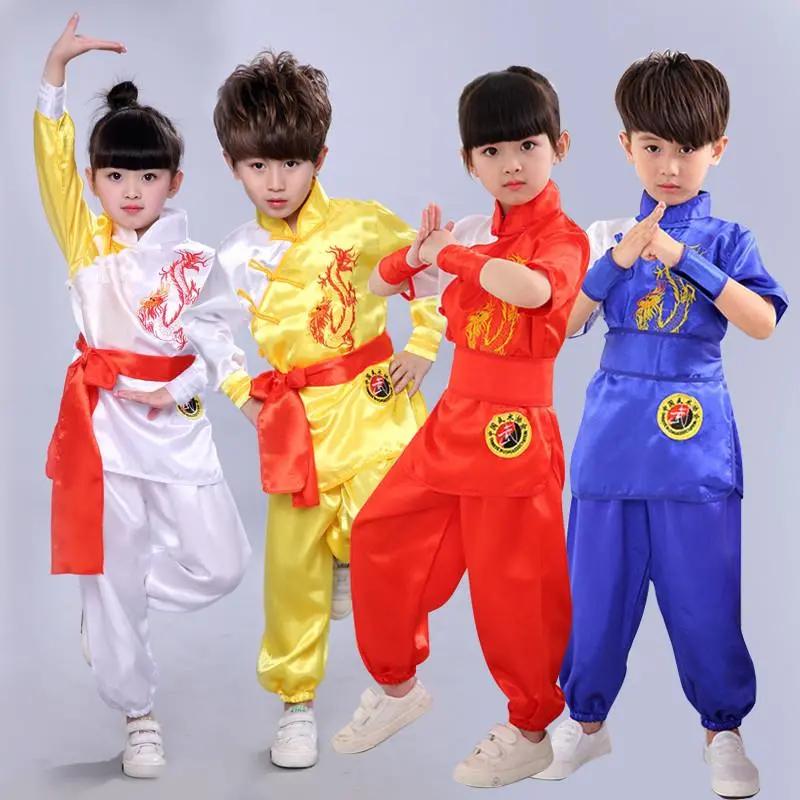 Children Suit Girl Wushu Suit Boy Tai Chi Performance Costume Sets Traditional Chinese Clothing Kid Kung Fu Martial Art Uniform