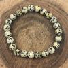 8mm Natural Dalmatian Jasper Gemstone Beads  Bracelet, Handmade Unisex Bracelet, Stretch Bracelet, Unisex Beads Jewelry For Gift RBB-1