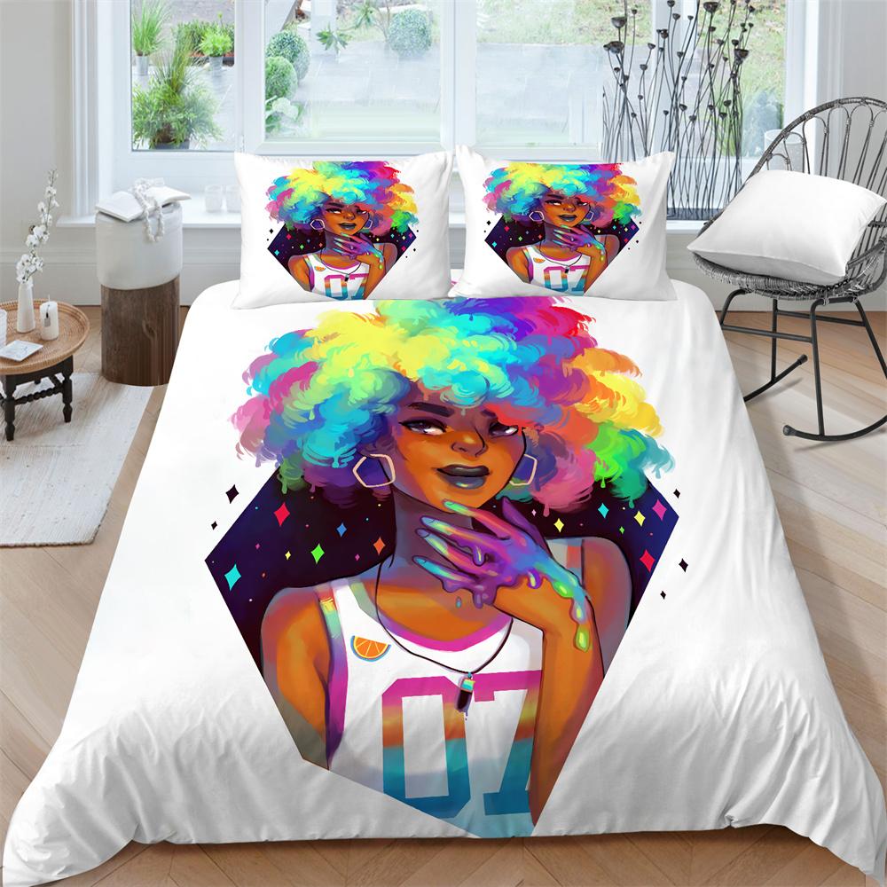 Seturi de cuverturi de pat cu design unic de modă nouă, set de pat pentru acasă cu desene animate, costum de lenjerie de pat pentru pictură pentru fete, cuverturi de pat pentru copii, husă de pilota