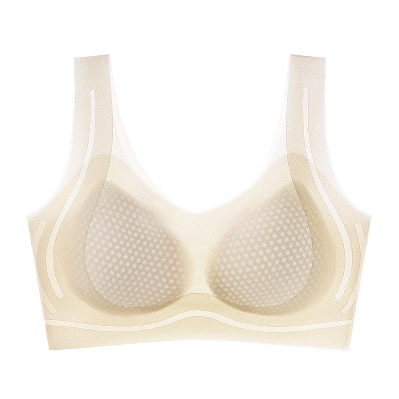 Women Wireless Racerback Lightweight Breathable Seamless Comfort Push Up Bra