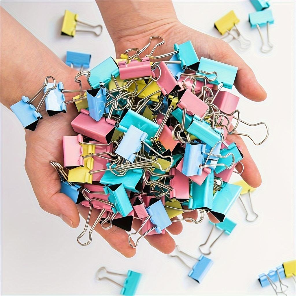 Colorful Long Tail Clips - 1 Box, Assorted Sizes for Office Organization, Paper & File Holding, Test Papers, and Drawing Boards
