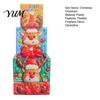Reusable Holiday Display Sets 3Pcs Christmas Stackable Gift Box, Layered Cube Plastic Boxes with Santa Small Trinket Organizer Snowman Reindeer,