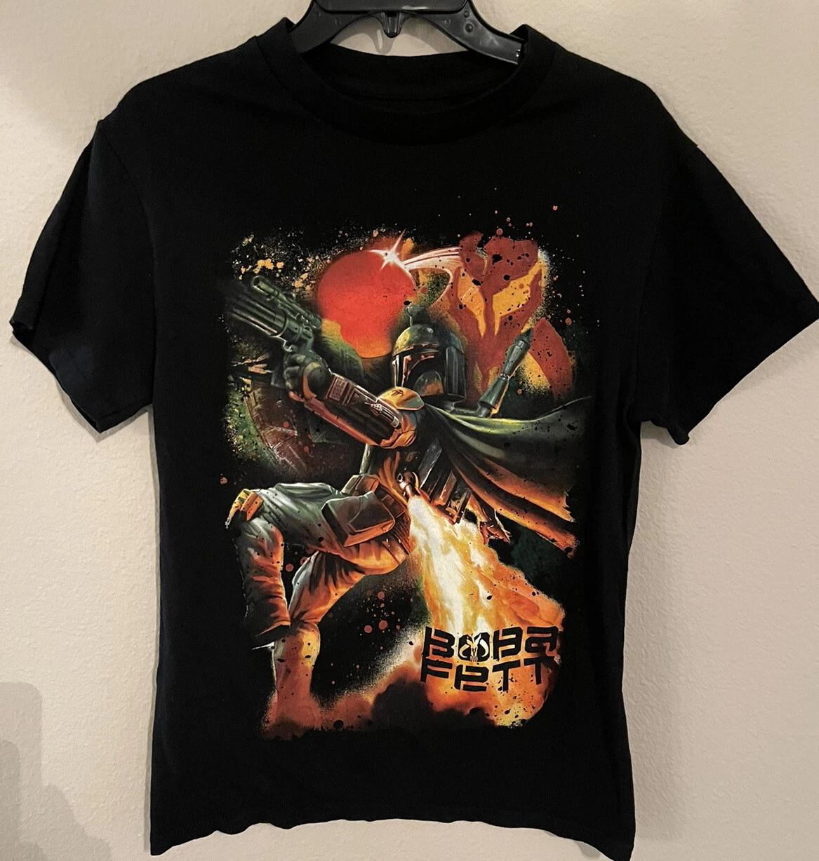 STAR WARS Boba Fett 100% Cotton T-shirt Mens Tees Top Mens Sz S Disney Graphic 3XL