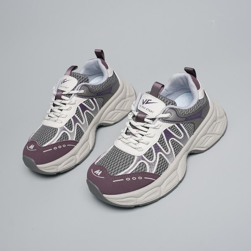 Four Seasons New Platform Mesh Daddy Shoes Comfortable Sneakers 35 фиолетовый
