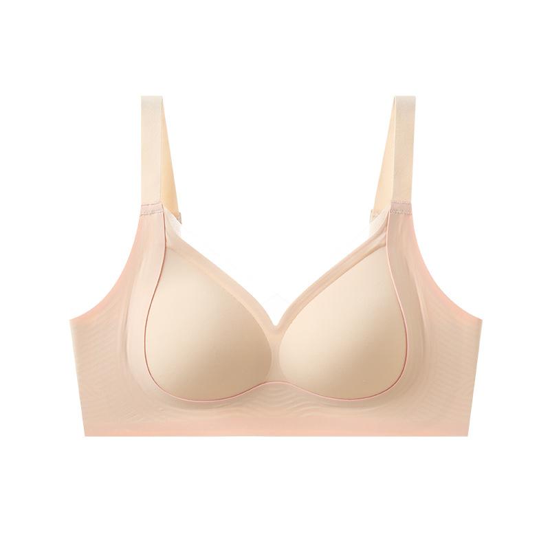 Traceless underwear, women's steel-free ring shaping, small chest showing large anti-sagging, comfortable fixed cup, closed breast bra cover