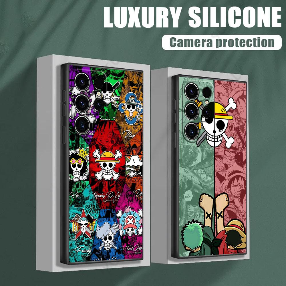 One LOGO Pieces Anime Phone Case For Samsung Galaxy S25 S24 S23 S20 S21 FE S26 S22 Ultra 5G S26 Plus S25FE Soft Silicone Cover