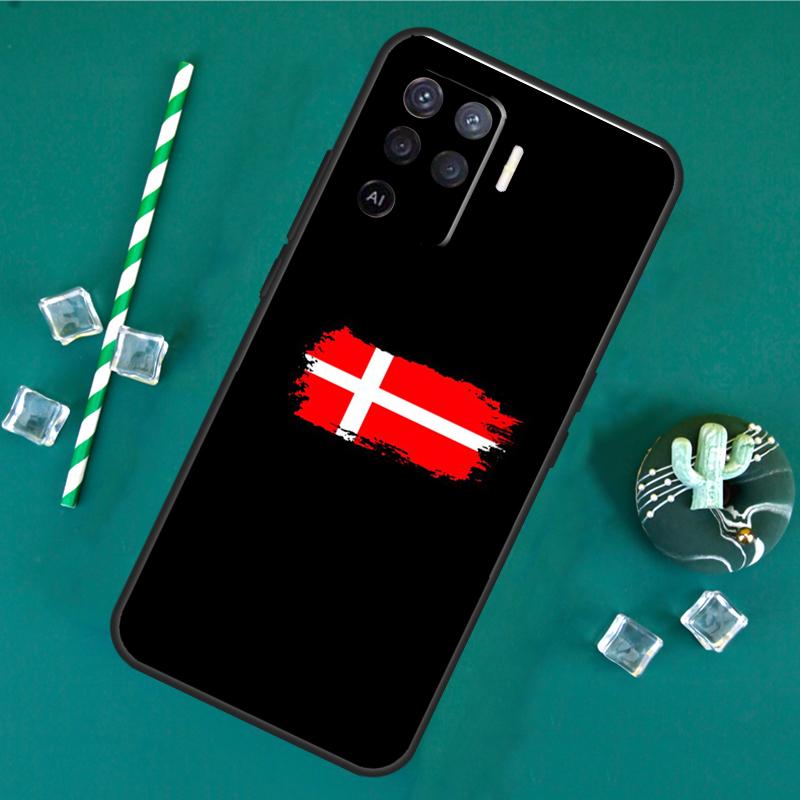 Dänemark Flagge Hülle Für Oppo A40 A60 A80 A16 A76 A96 A18 A38 A58 A78 A98 A91 A15 A17 A74 A94 A54 A57S Cover