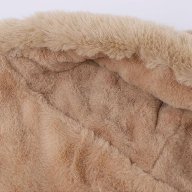 Plush hat women's new winter plush thickened warm bag head hat neck scarf hat integrated