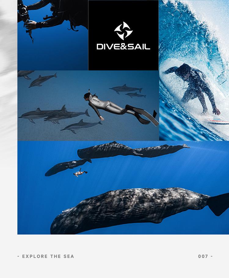 DIVE&SAIL Kadın Tam Vücut Hızlı Kuruyan Dalış Giysisi Lycra Uzun Kollu Sörf & Şnorkelle Dalış İçin Güneş & Denizanası Koruması