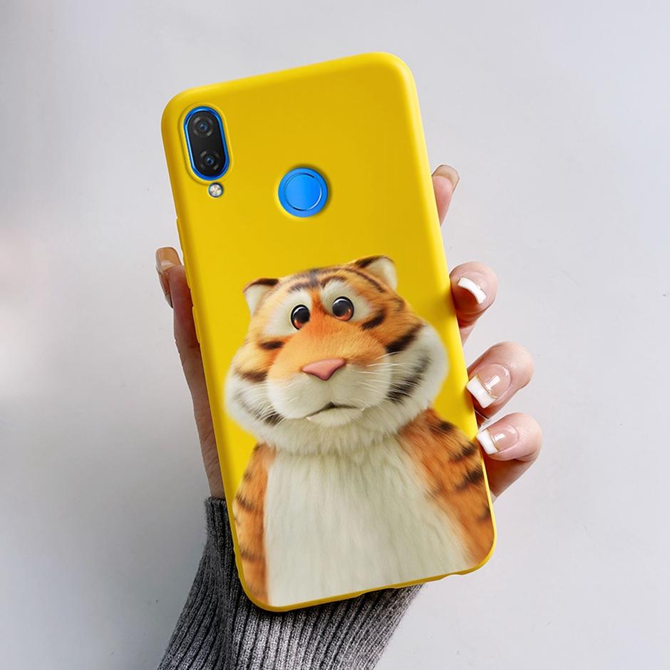 Cute Rabbit Photograph Phone Case For Honor 10 Lite Liquid Silicone Cover Shell For Huawei P smart 2019 Graffiti Bumper