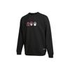 adidas Cartoon-Print Muster Rundhals Pullover Sweatshirt Unisex Oberteile Schwarz IB2777