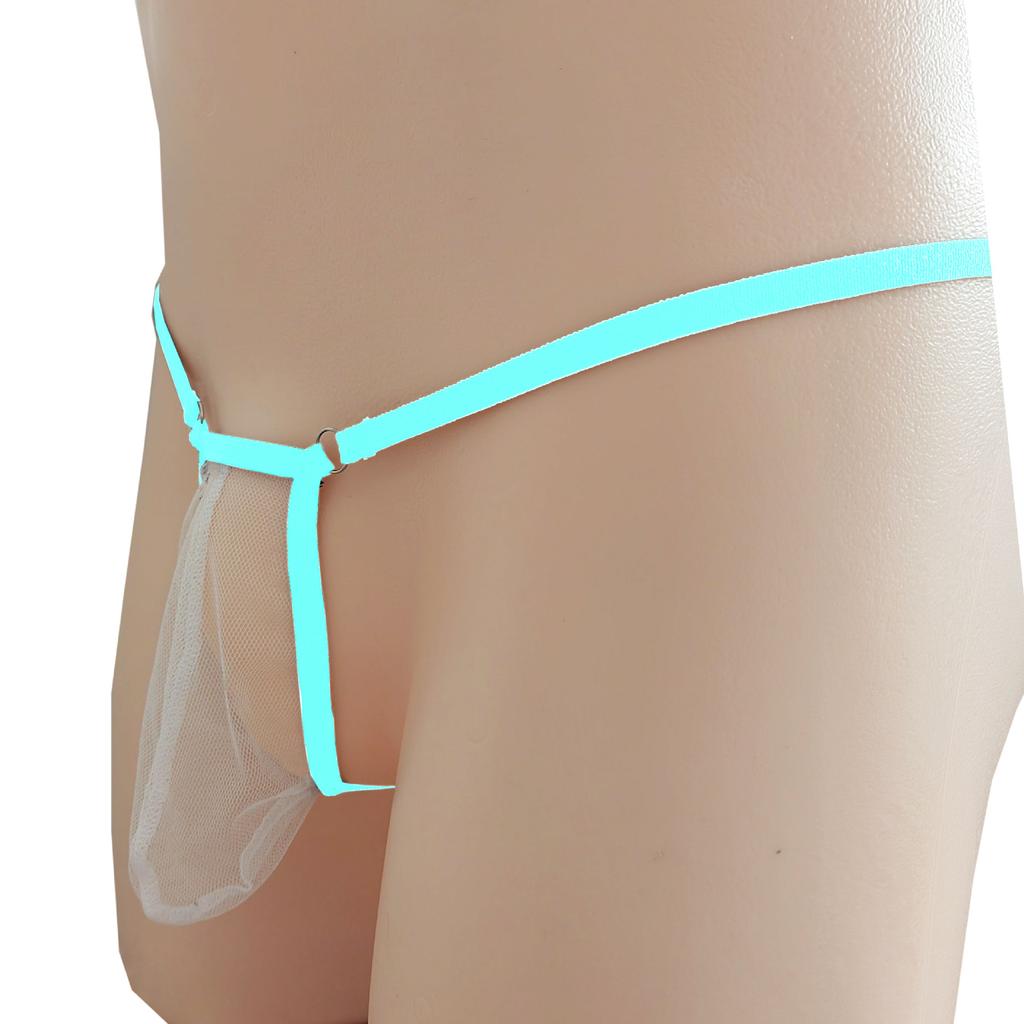 Men Mesh Underpants T-Back Thongs Underwear Briefs Sexy G String Thong Breathable Open Back Underpants See Through Jj Sleeve