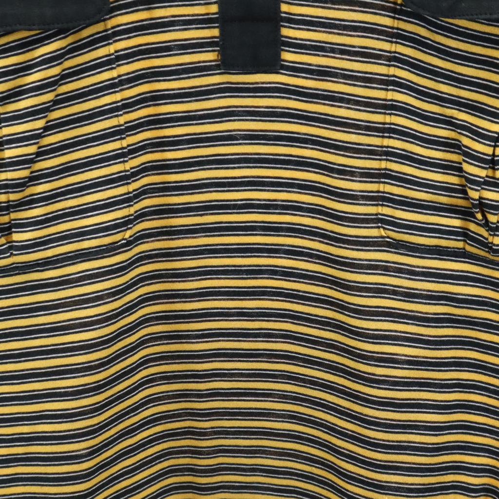 PIA SPORTS Border Pattern Short Sleeve Polo Shirt 4 Yellow Men's Used