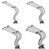 UOSU 4-Head Full Spectrum LED Plant Grow Light with Clip & Timer