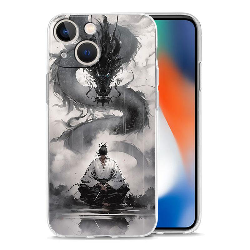 Phone Case For iPhone 17 Cases iPhone Air 16 15 12 13 14 Pro Max 7 8 Plus 16Pro iPhone11 Cover Japanese Bushido Samurai