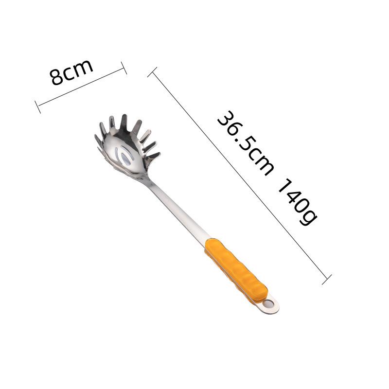 HANYANG Stainless Steel Kitchenware Set Colourful Handle Thickened Stir-Fry Spatula Insulated Cooking Spatula Spatula Spatula Fishing Noodle Spoon
