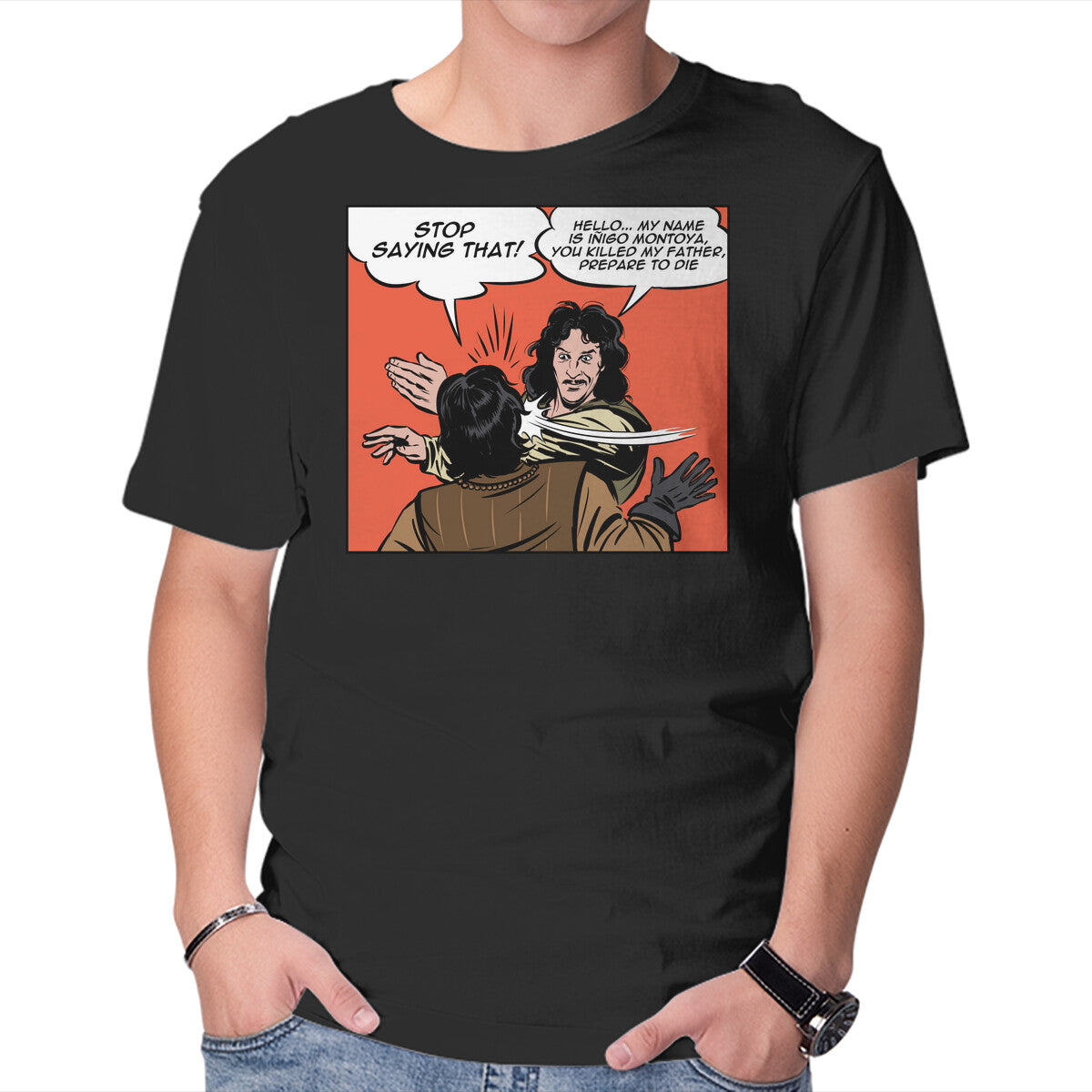 Unisex Crew Neck T-Shirt Montoya Slap Graphic Short Sleeve Casual Tee XXL