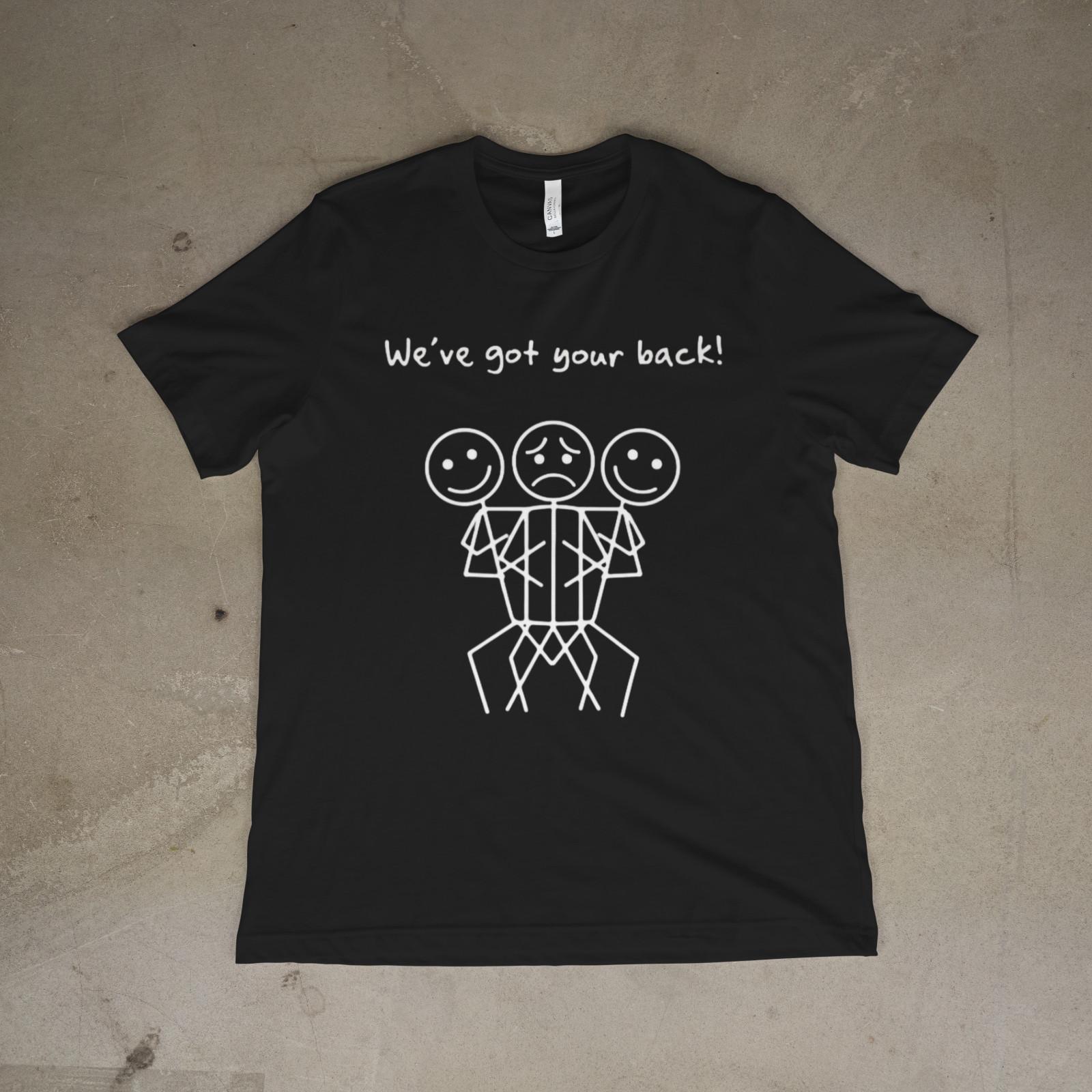 I’ve Got Your Back Shirt Funny Stick Figure Friendship T-Shirt 4XL
