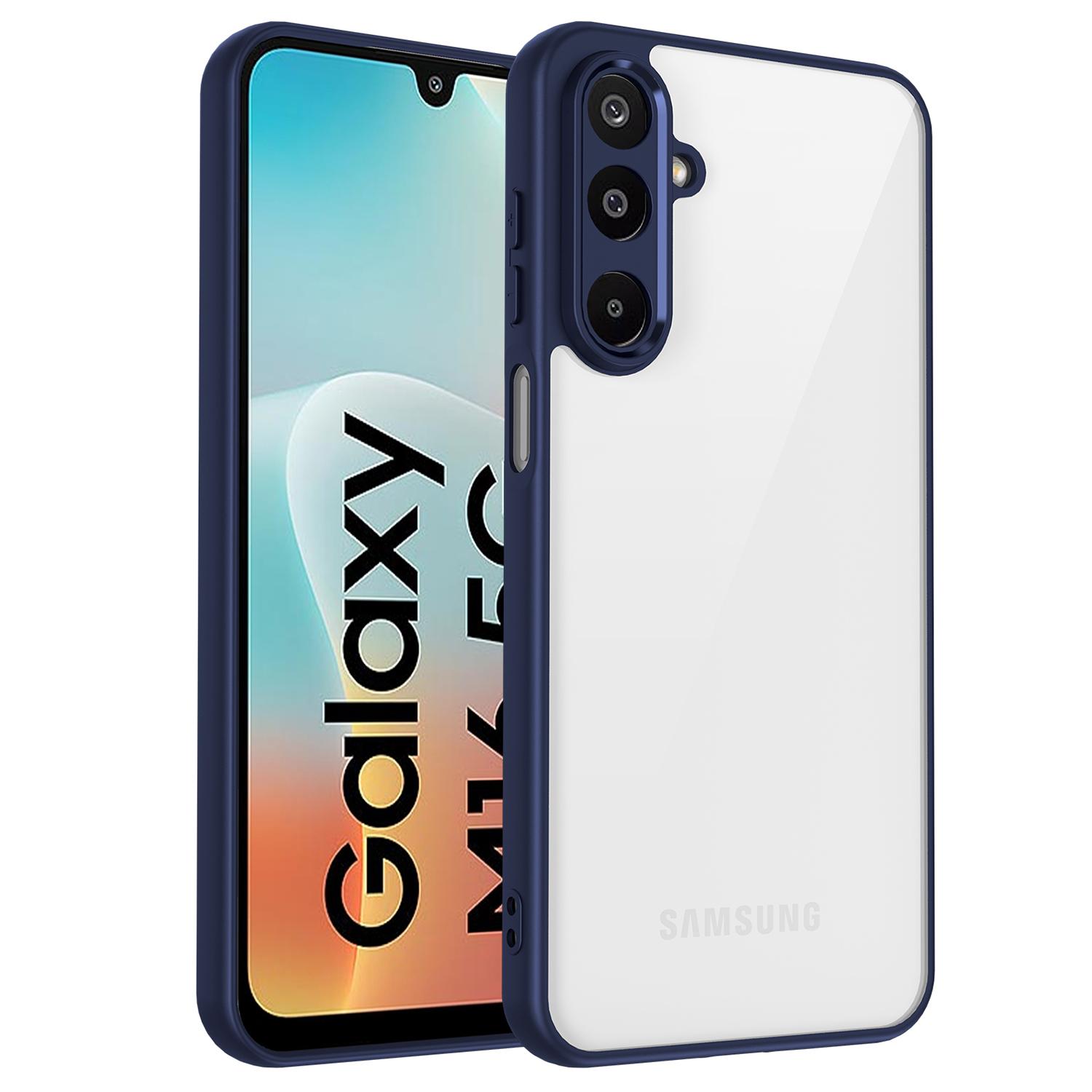 

Чехол для Samsung Galaxy M16 5G/F16 5G Матовый скин на ощупь Прозрачный ПК+ТПУ Ударопрочная задняя крышка для телефона Blue