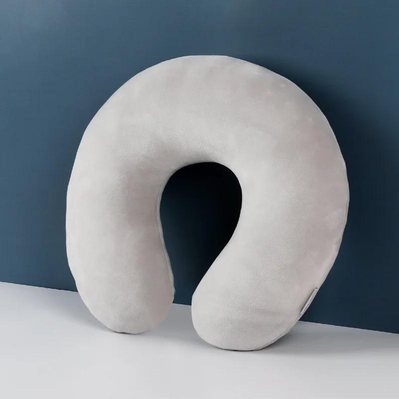 

Автомобильная портативная U-образная подушка, подушка для защиты шеи с рисунком из мультфильмов, подушка для путешествий на открытом воздухе в виде самолета, автомобильные аксессуары светло-серый