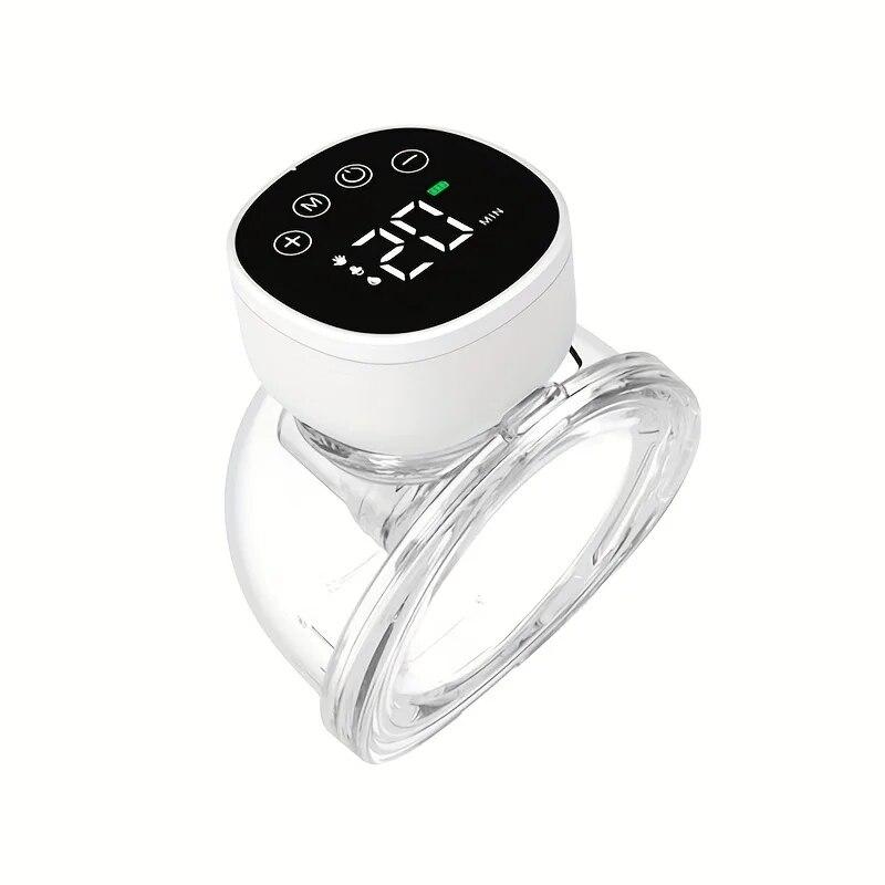 

Портативный перезаряжаемый электрический молокоотсос, встроенный силиконовый молокоотсос, беспроводной носимый без помощи рук, женский молокоотсос чёрный