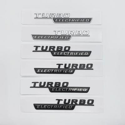 Nový Turbo_electrified Turbo-ELECTRIFIED Podtržený ABS Emblém pro C43 2022 Auto Blatník Štítek Logo Nálepka