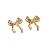 18K Gold Plated Cross Butterfly Stainless Steel Stud Earrings