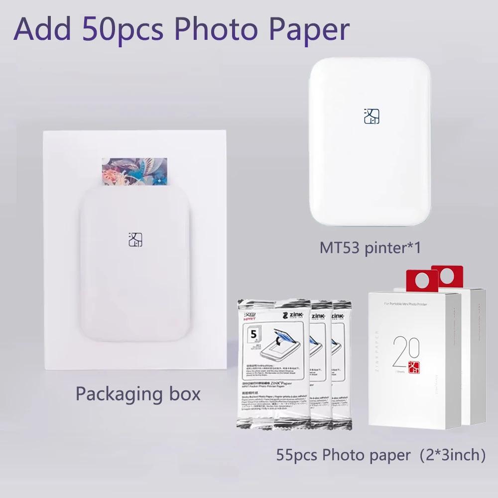 Han Yin MT53 Portable 3-Inch Bluetooth Photo Printer