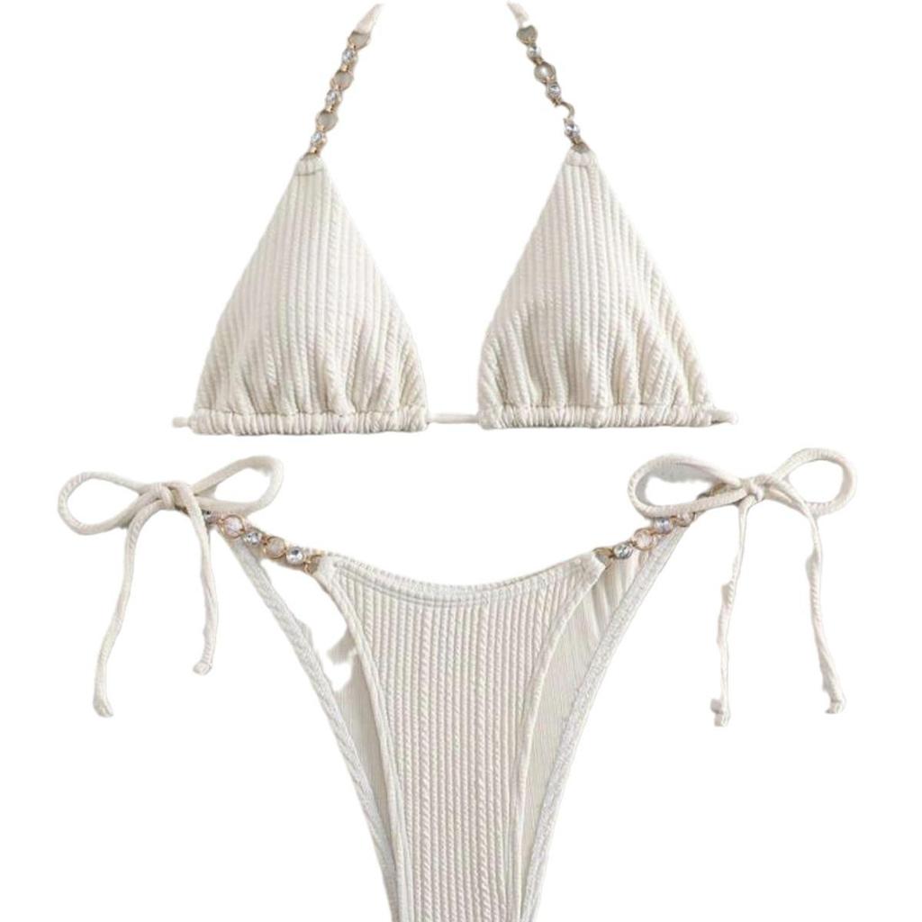 2024 Európske a Americké Sexy Šnurovacie Halter Bikiny Plavky