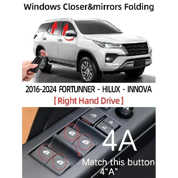 Car Window Closer&Mirror Folding Module For Toyota Fortuner/Hilux/Innova Closing/Opening Windows and Side Mirrors Automatically RHD 4 AUTO 2016-24