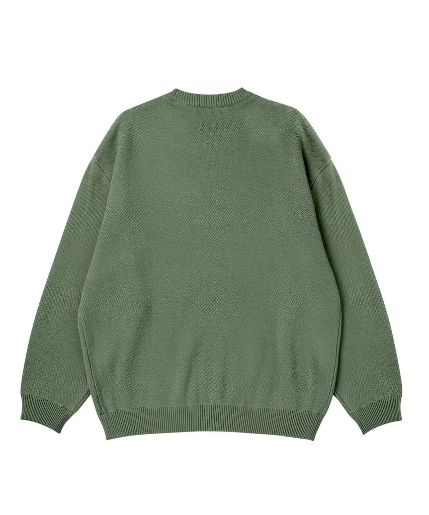 EXERCISE Runner Puzzle Piece Jacquard Knit_Sage Green