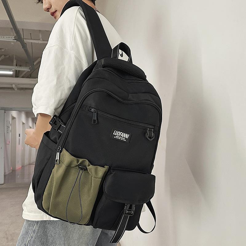 Korean Version Schoolbag Male Junior High School College Student High School Large Capacity Backpack Female Ins High Value Student Schoolbag