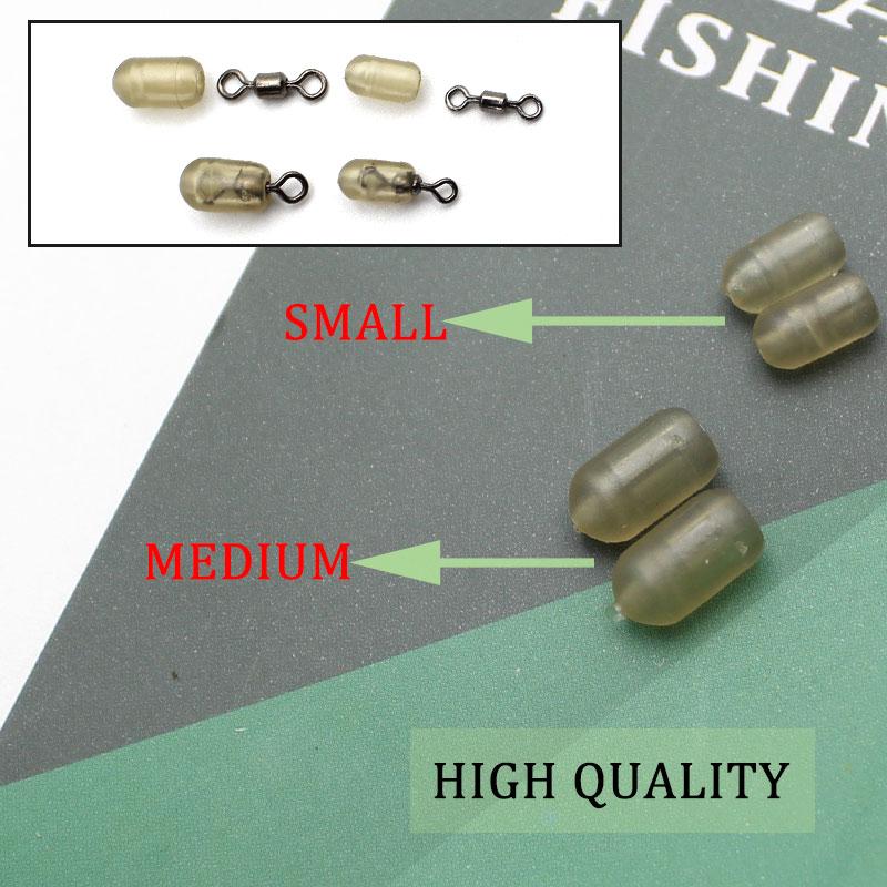 5 szt. Akcesoria wędkarskie do karpiowania Wysięgniki zapobiegające splątaniu z zatrzaskiem rolkowym Rozmiar 95 mm 125 mm 150 mm Świecące do klatki podajnika Carp Rig Tackle