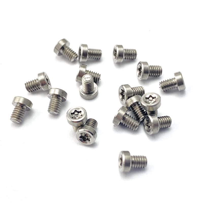 

5 шт. титановый сплав M2.5 T6 Torx винты с полукруглой головкой M2.5 резьбовые винты для шпинделя ручки складного ножа DIY аксессуары для ремонта Size 2 белый