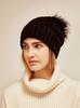 100% Cashmere Custom Women Winter Hat Luxury Cute Knit Beanie Caps With Custom logo