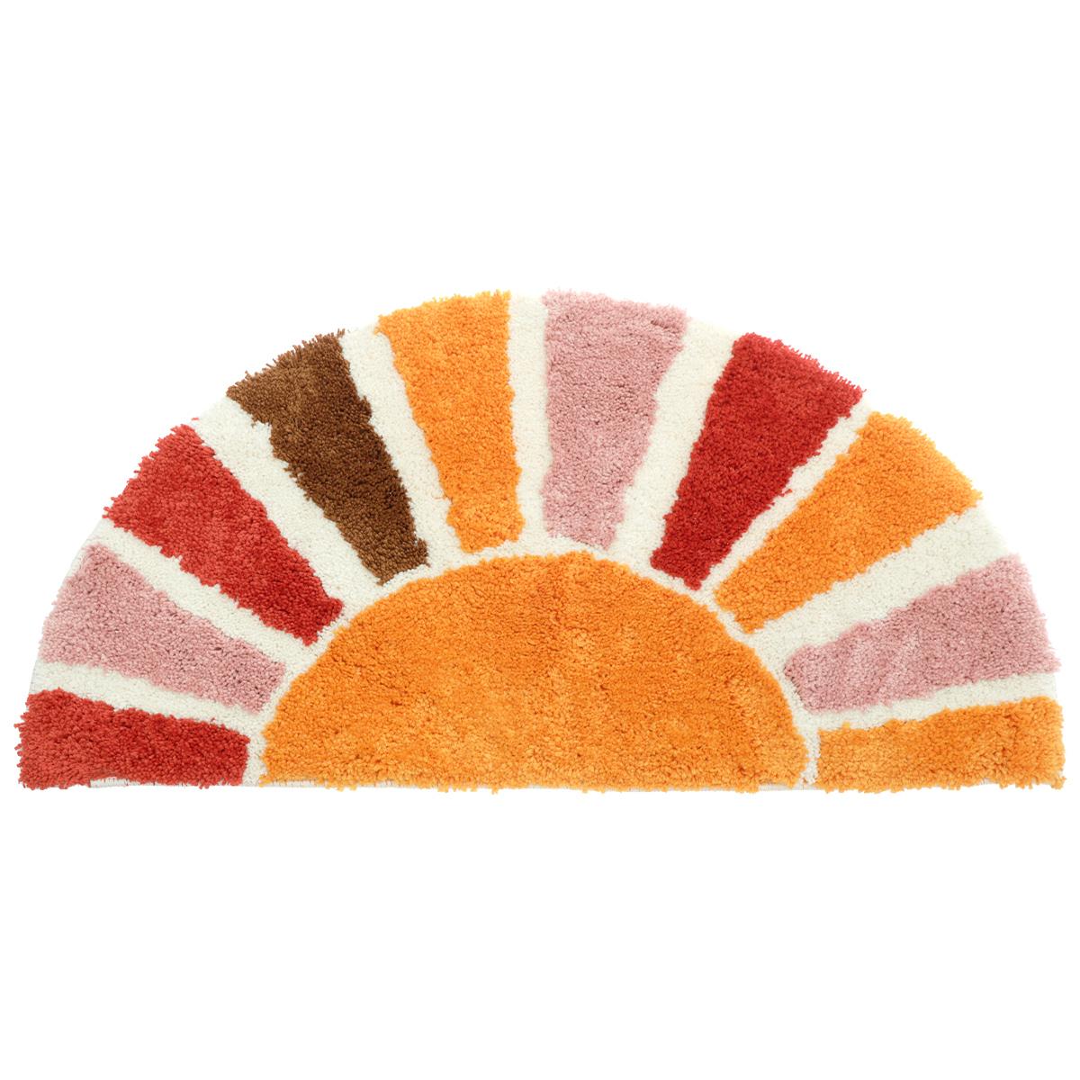 

Нескользящий коврик для ванной Подсолнух Полукруглый придверный коврик Декоративный мягкий из микрофибры Машинная стирка растение Водопоглощающий коврик для ванной