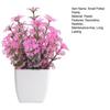 Simulated Small Potted Plants Maintenance-free Pink Faux Flowers With Pots 1 Pc