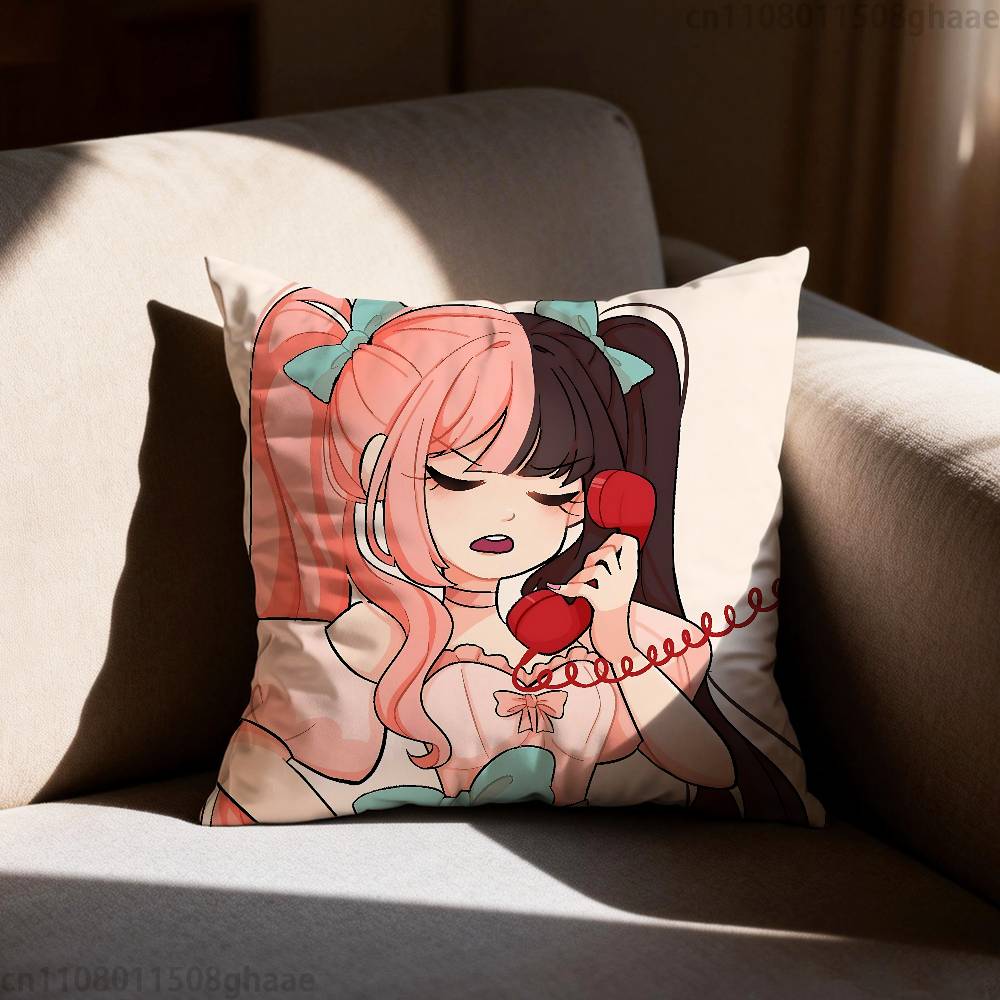 MMelanie Martinez Singer Pillow Case Square DoubleSided Printing Short Plush Sofa Cushion Cover Bedroom Bedside Pillow