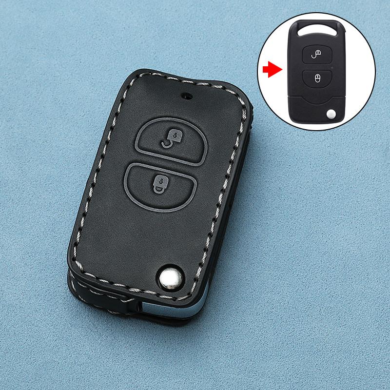 Styling Mouldings New Simulated Leather Car Key Cover Remote Fobs Key Case Protector Keychain Holder For FAW JH6/J6P/J6L Auto Ac