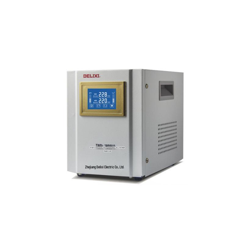 Delixi 220V Single-Phase Digital Voltage Stabilizer for Computers, TVs, and Refrigerators - TND3-2KVA Lightning Protection