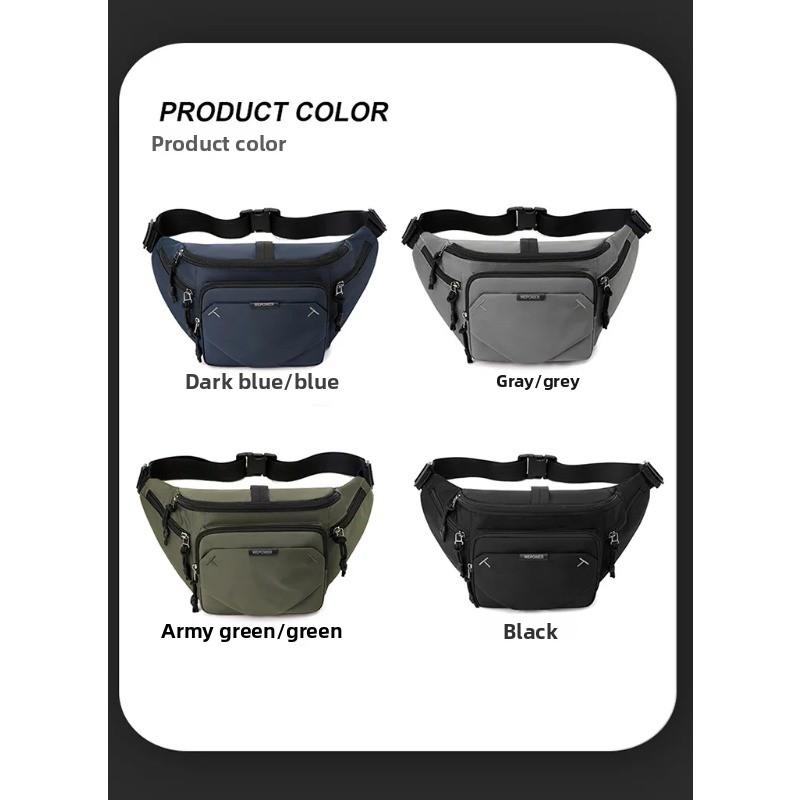 Men's Bag Waterproof Chest Bag Multi-functional Outdoor Sports Shoulder Bag Travel Portable Waist Pack Crossbody Sling