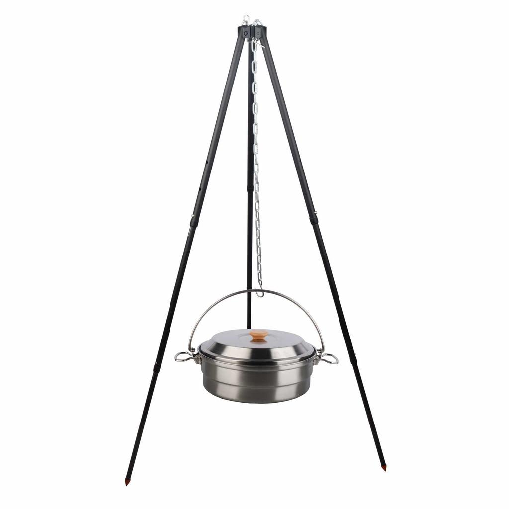 STARCAMP Lightweight 304 Stainless Steel Outdoor Camping Cooking Pot Steamer for Travel