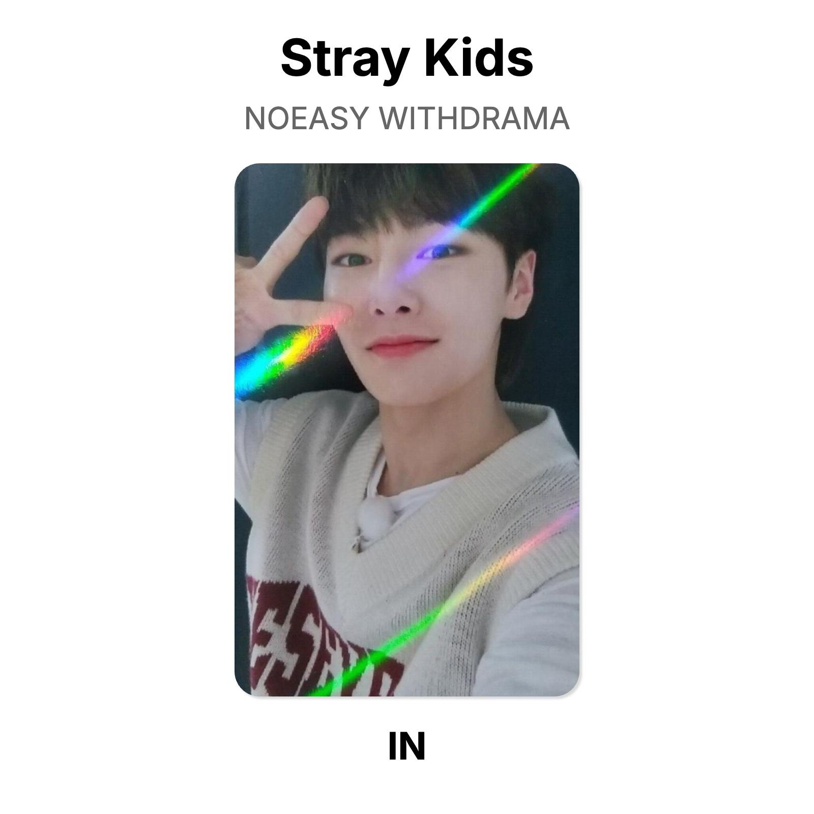 Stray Kids NOEASY WITHDRAMA Official Photocard I.N