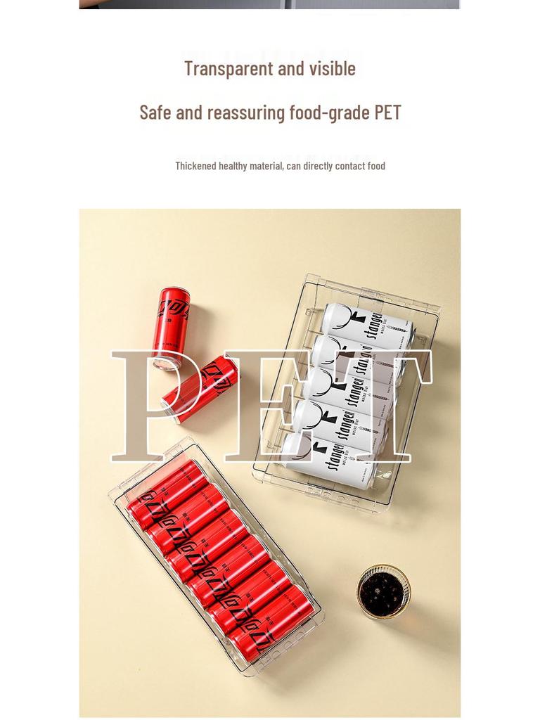 Retractable Plastic Refrigerator Organizer: Stackable Beverage and Food Storage Container