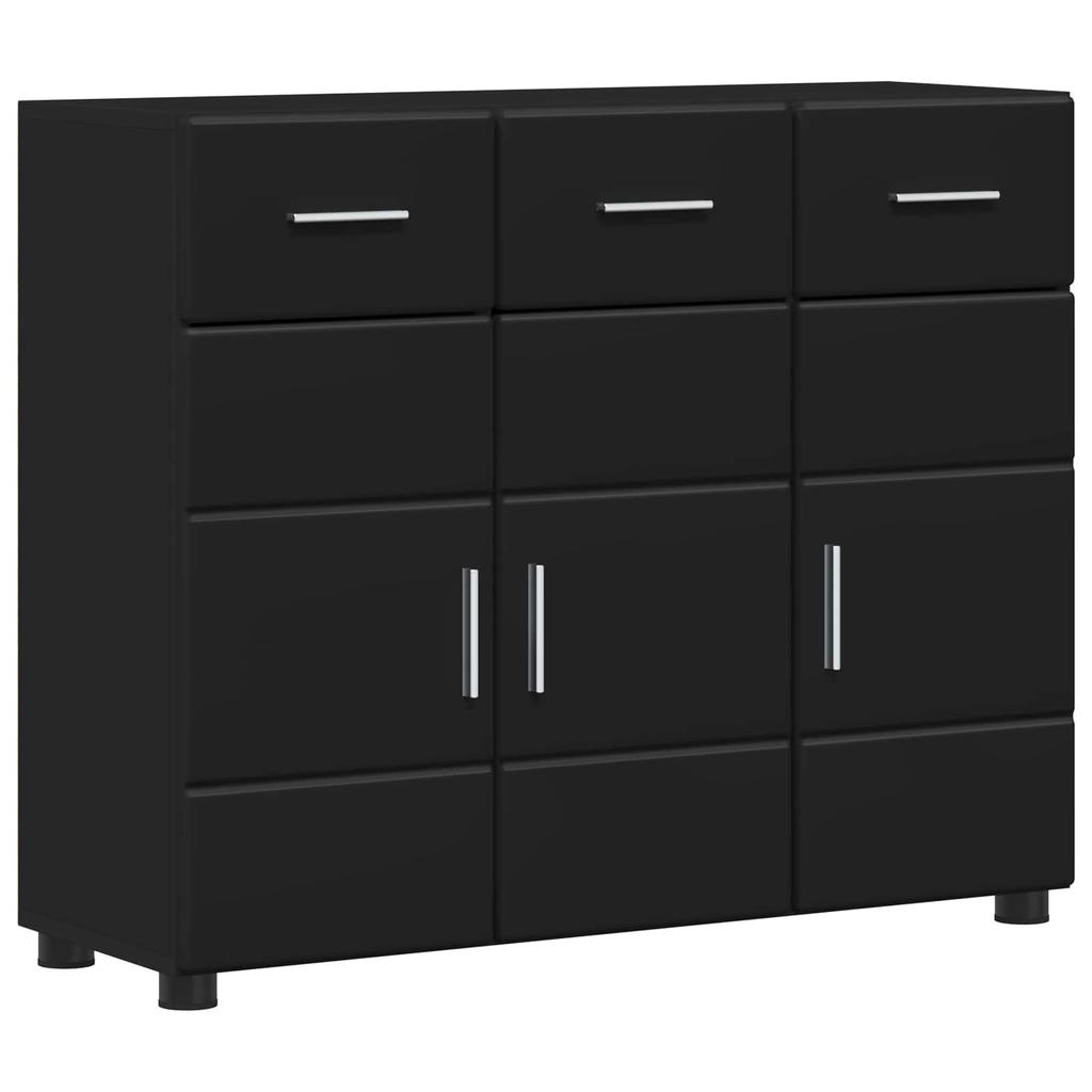 FLORIN Sideboard Black 88.5 x 30.5 x 73 cm Engineered Wood