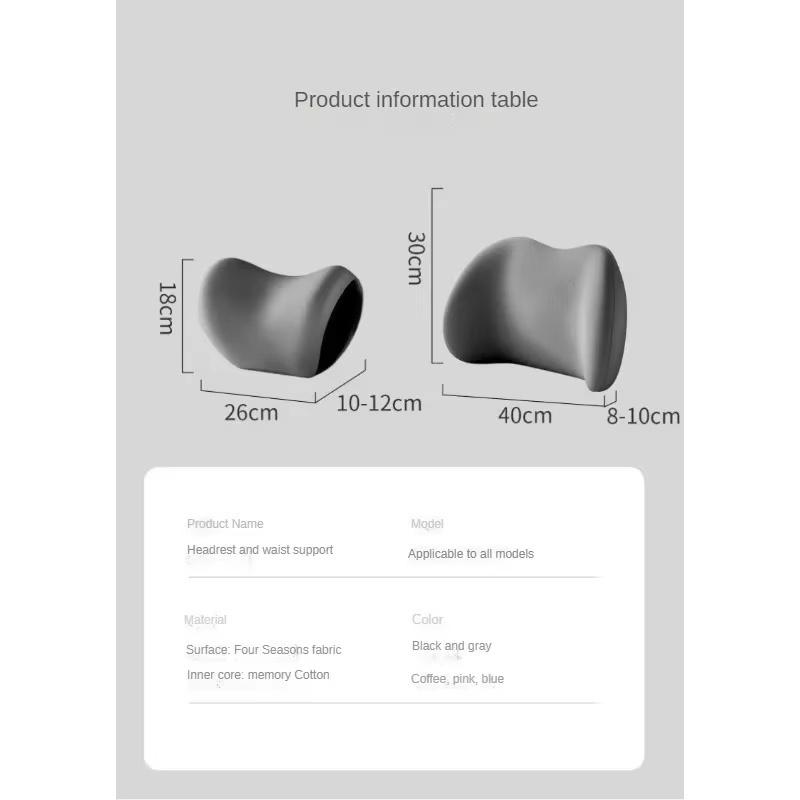 1pcs Car Headrest/Lumbar Support Car Neck Pillow Waist Cushion Driver Seat Backrest Car Cushion Driving Lumbar Support tools