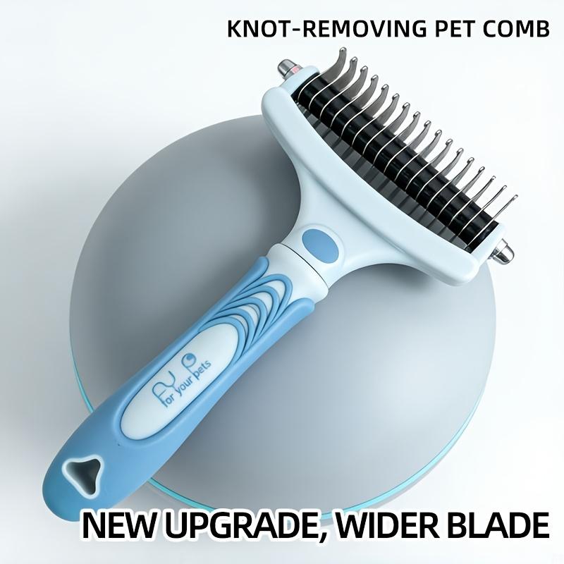 Double Sided Pet Grooming Brush with Stainless Steel Pins and Soft Bristles for Removing Loose Hair and Detangling Fur Suitable for Dogs and Cats