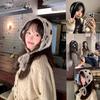 Polka Dot Straps, Earmuffs, Women's Winter Atmosphere, Warm Small Scarf, Double-sided Cold-proof Scarf, Ear Cover, Earmuffs.