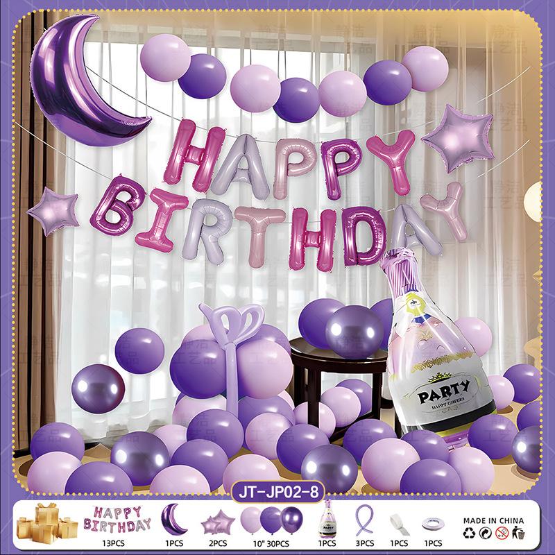 Happy Birthday Surprise For Boys Balloon Party Decorations Scene Arrangement Boyfriend Husband Premium Atmosphere Props